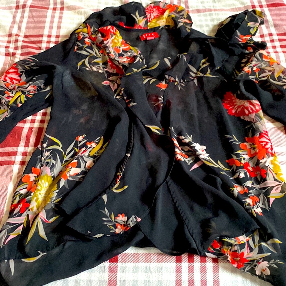 Sheer floral women’s blouse
